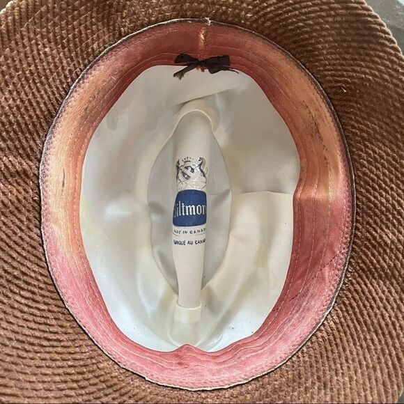 BILTMORE vintage brown corduroy fedora hat brown - Picture 12 of 12